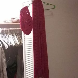 Crochet hat and scarf